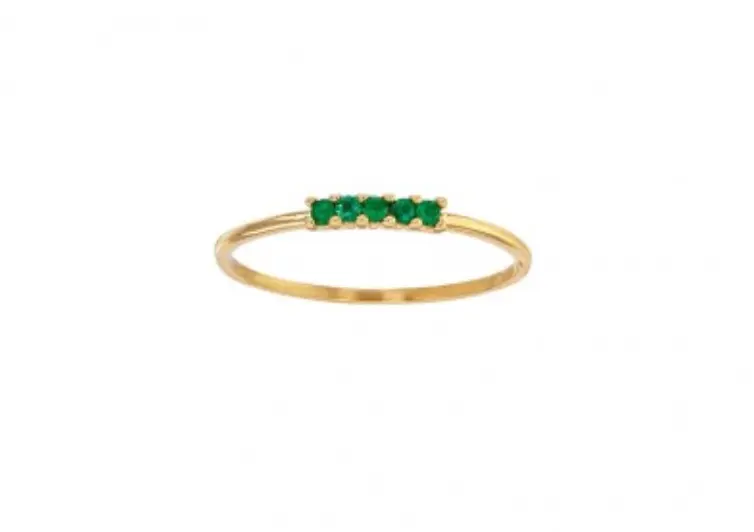 Bague fine 5 Émeraudes 1,5mm.webp