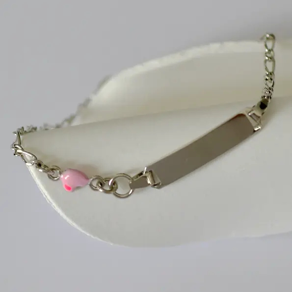 ViLouDrey gourmette argent coeur rose 4.webp