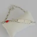 ViLouDrey gourmette argent coeur rouge 4.webp