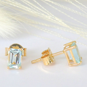 Boucles d'oreilles ALWAYS Aigue-marine Or 18 carats