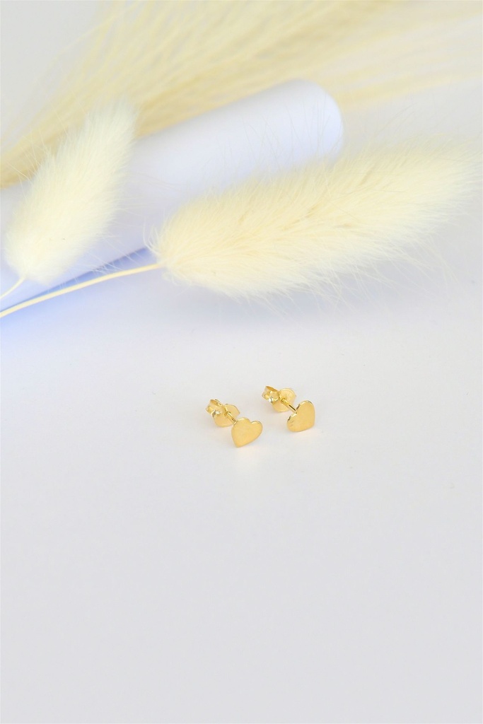 Boucles d'oreilles VIVIE coeurs en Or 18k