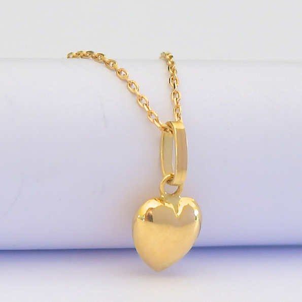 Pendentif VIVIE coeur bombé en or 18k