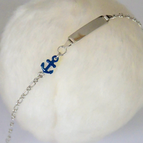 Gourmette Argent Marin