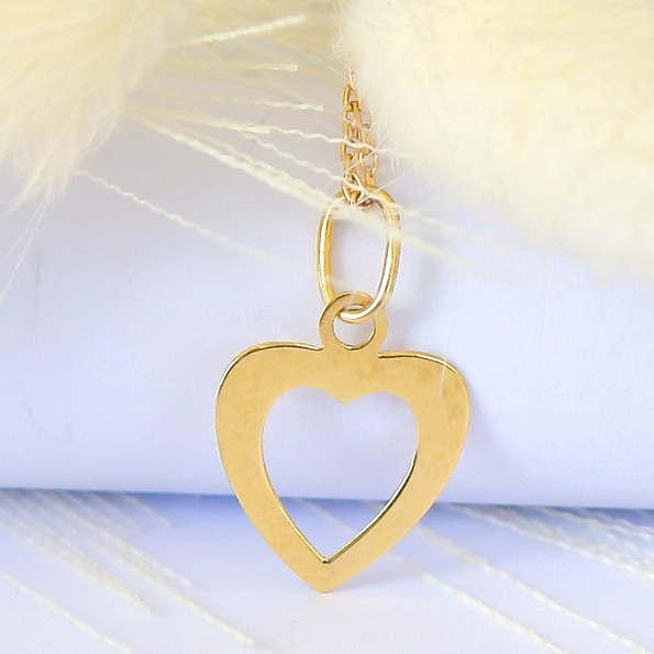 Pendentif VIVIE coeur ajouré en or 18k