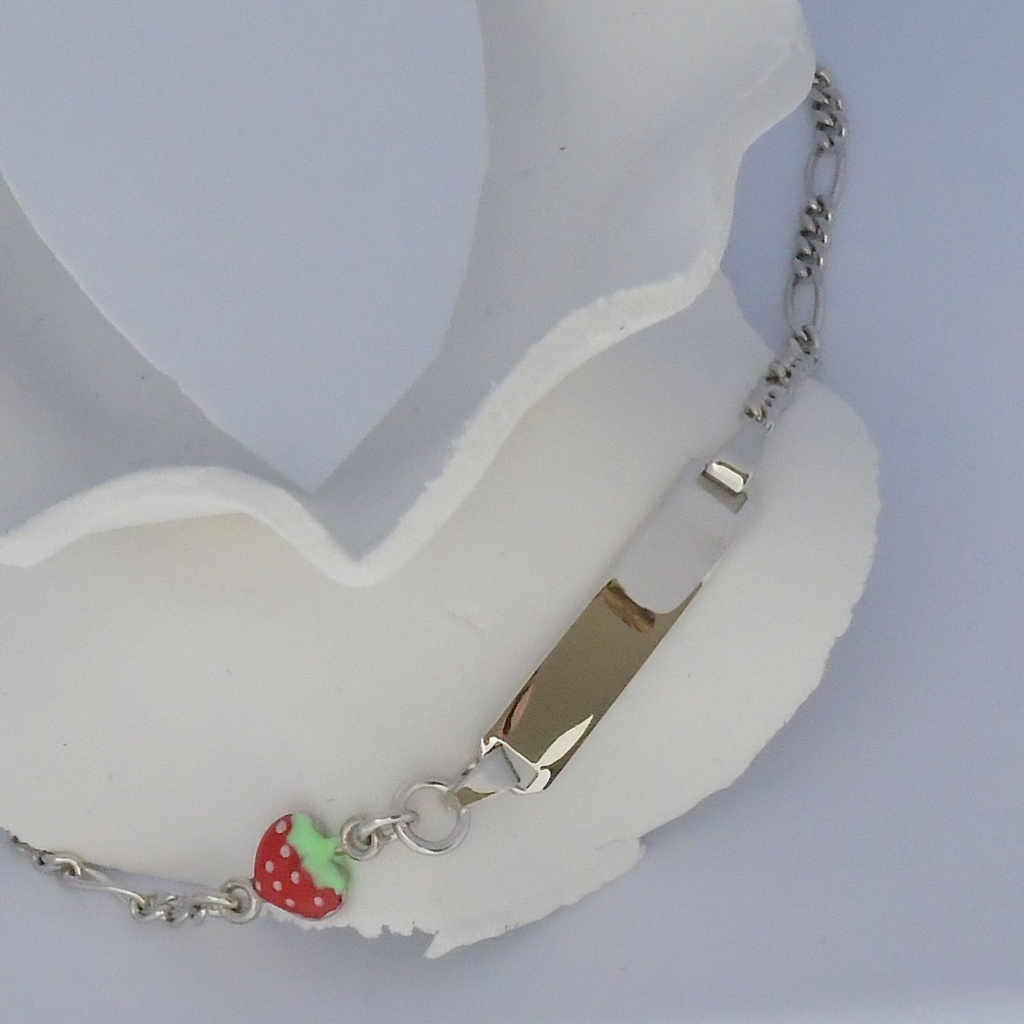 Gourmette Argent fraise