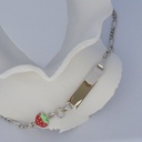 Gourmette Argent fraise