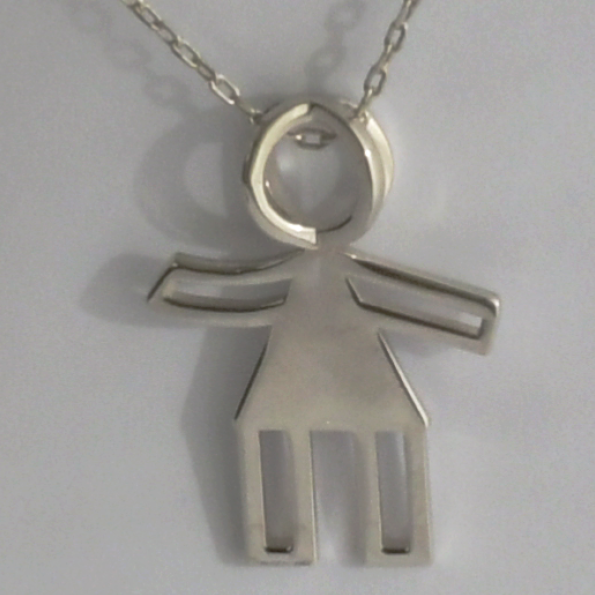 Pendentif BODY Girl All argent