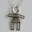 Pendentif BODY Girl Alphabet argent