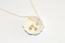 Collier BUBBLE GUM Aigue-marine 7mm Or