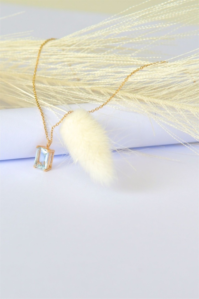 Collier ALWAYS Aigue-marine & Or jaune