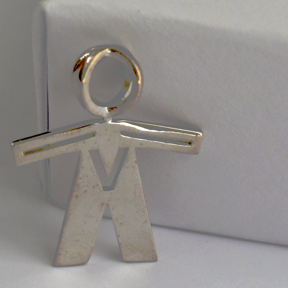 Pendentif BODY Boy Alphabet argent (A)