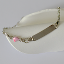 Gourmette Argent coeur rose