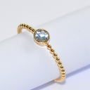 Bague BUBBLE boules or & Aigue-marine